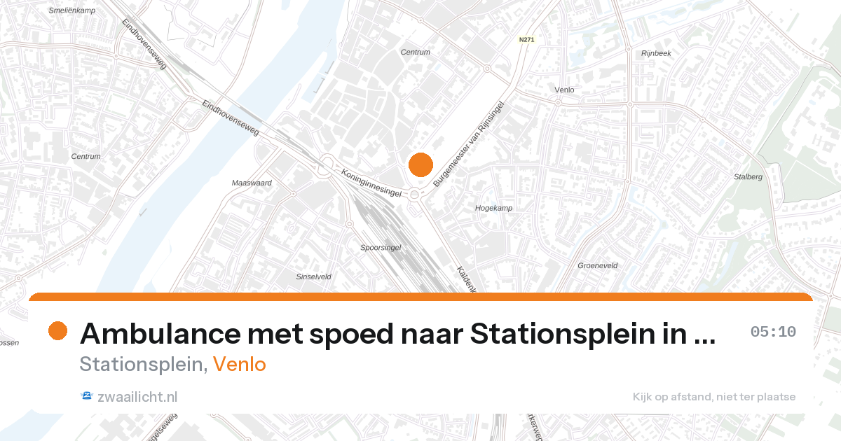 Ambulance met spoed naar Stationsplein in Venlo — 11 aug 2026