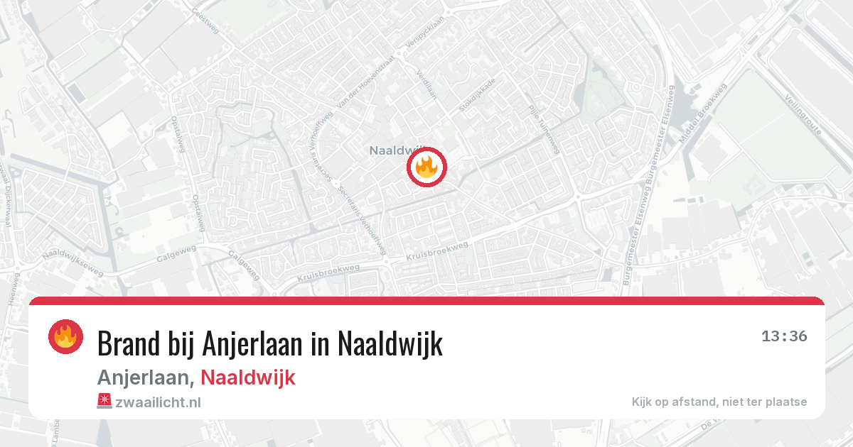Brand bij Anjerlaan in Naaldwijk — 21 mrt 2026