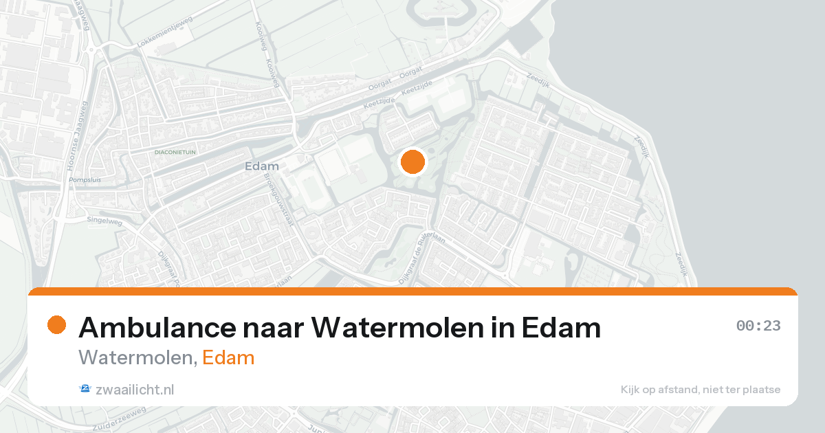 Ambulance naar Watermolen in Edam — 29 mei 2026