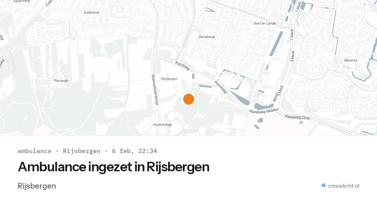 Ambulance ingezet in Rijsbergen — 6 feb 2026