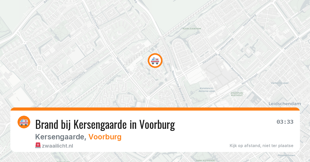 Brand bij Kersengaarde in Voorburg — 21 mrt 2026