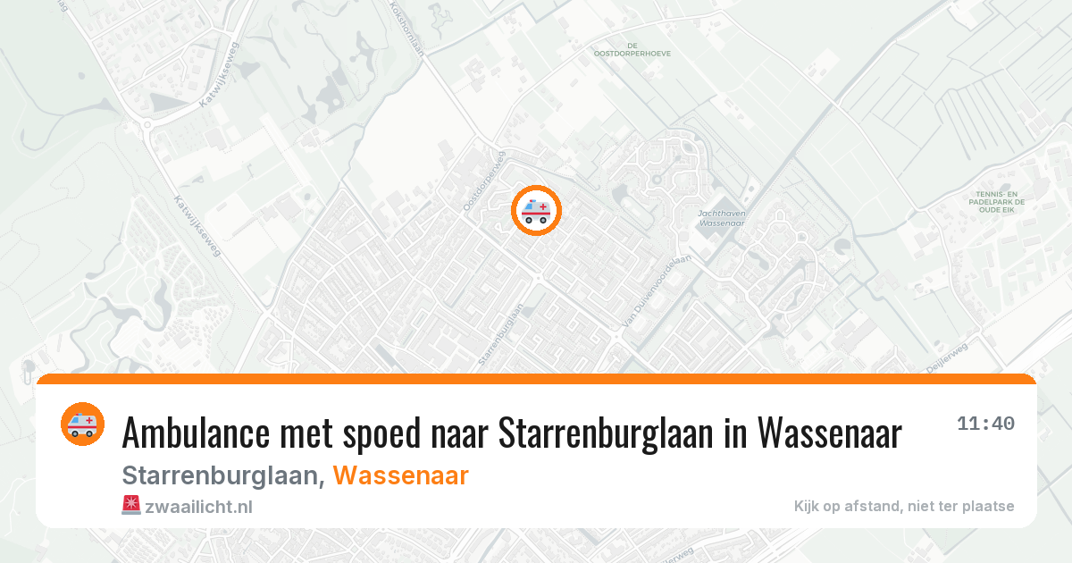 Ambulance met spoed naar Starrenburglaan in Wassenaar — 1 apr 2026