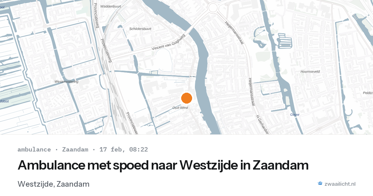 Ambulance met spoed naar Westzijde in Zaandam — 17 feb 2026