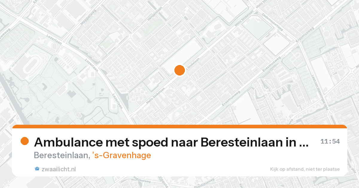 Ambulance met spoed naar Beresteinlaan in 's-Gravenhage — 31 jan 2026