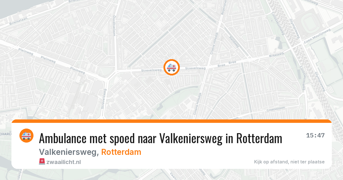 Ambulance met spoed naar Valkeniersweg in Rotterdam — 1 jul 2026