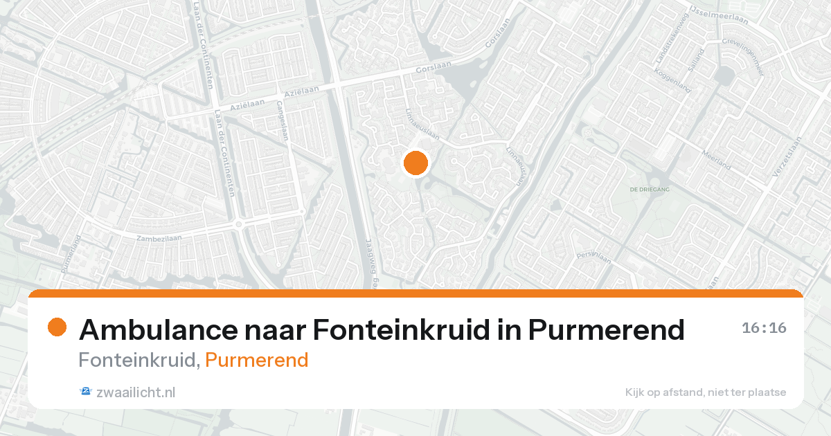 Ambulance naar Fonteinkruid in Purmerend — 31 mei 2026
