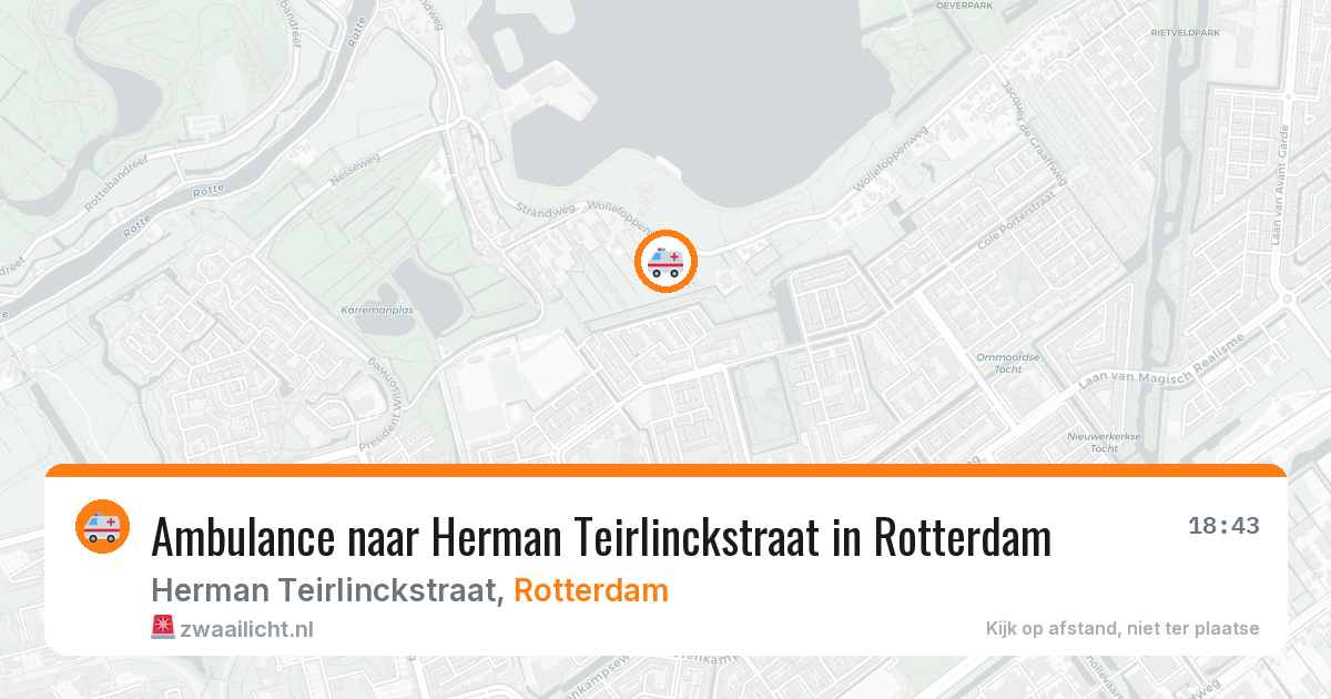 Ambulance naar Herman Teirlinckstraat in Rotterdam — 26 mrt 2026