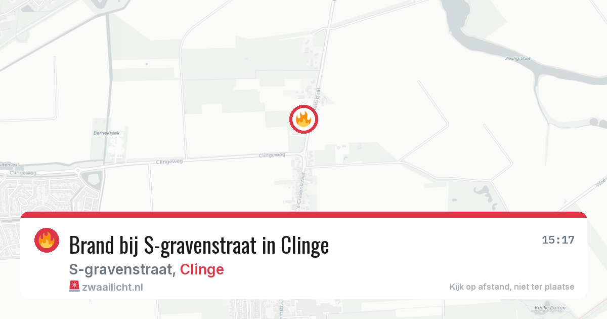 Brand bij S-gravenstraat in Clinge — 22 mei 2026