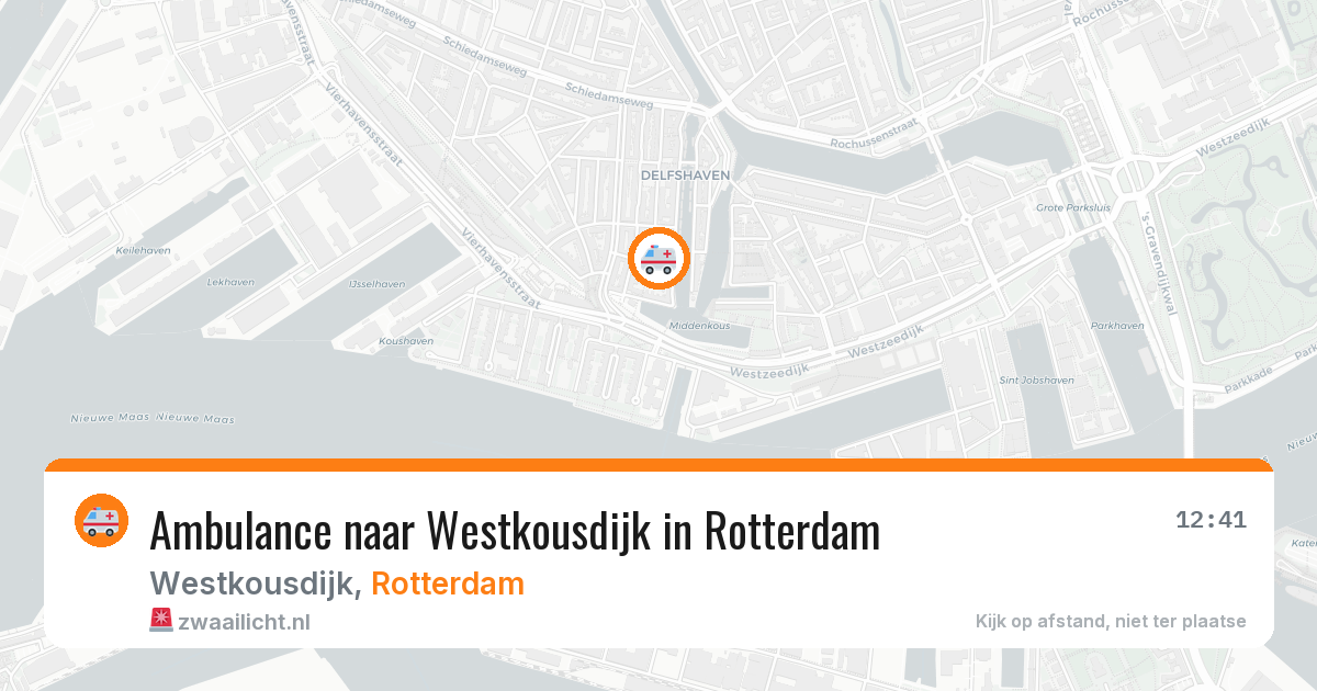 Ambulance naar Westkousdijk in Rotterdam — 7 aug 2026