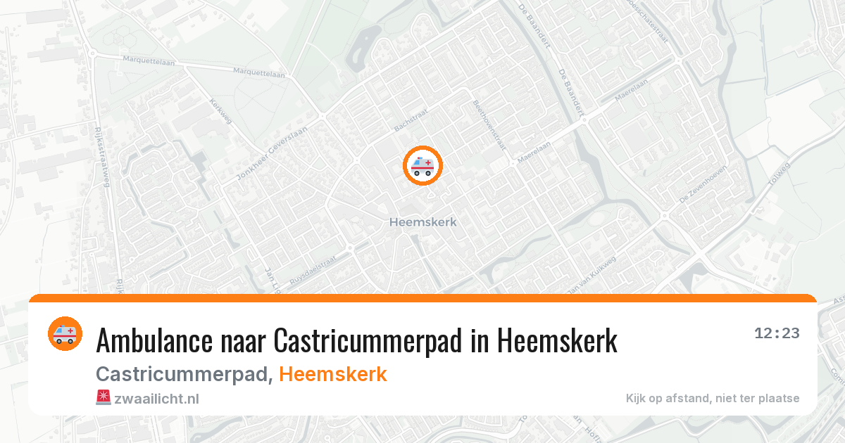 Ambulance naar Castricummerpad in Heemskerk — 6 aug 2026
