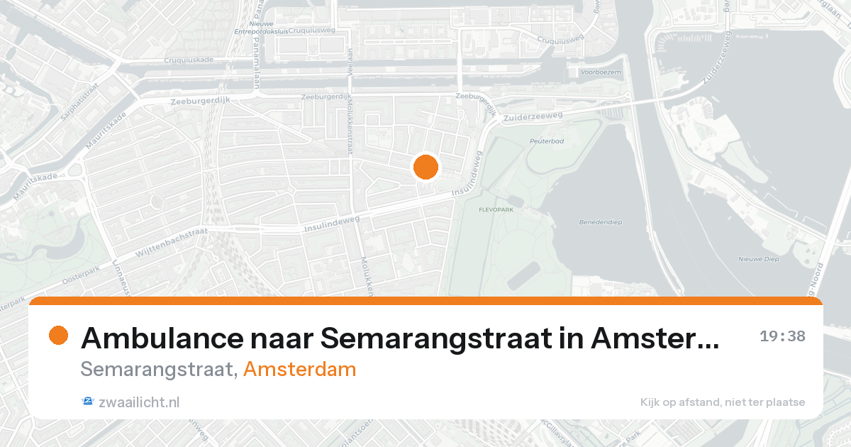 Ambulance naar Semarangstraat in Amsterdam — 15 aug 2026