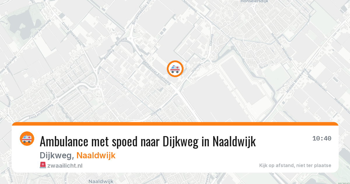 Ambulance met spoed naar Dijkweg in Naaldwijk — 17 apr 2026