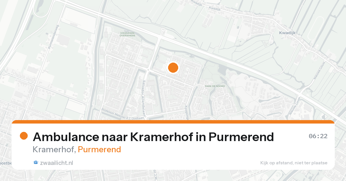 Ambulance naar Kramerhof in Purmerend — 21 mei 2026