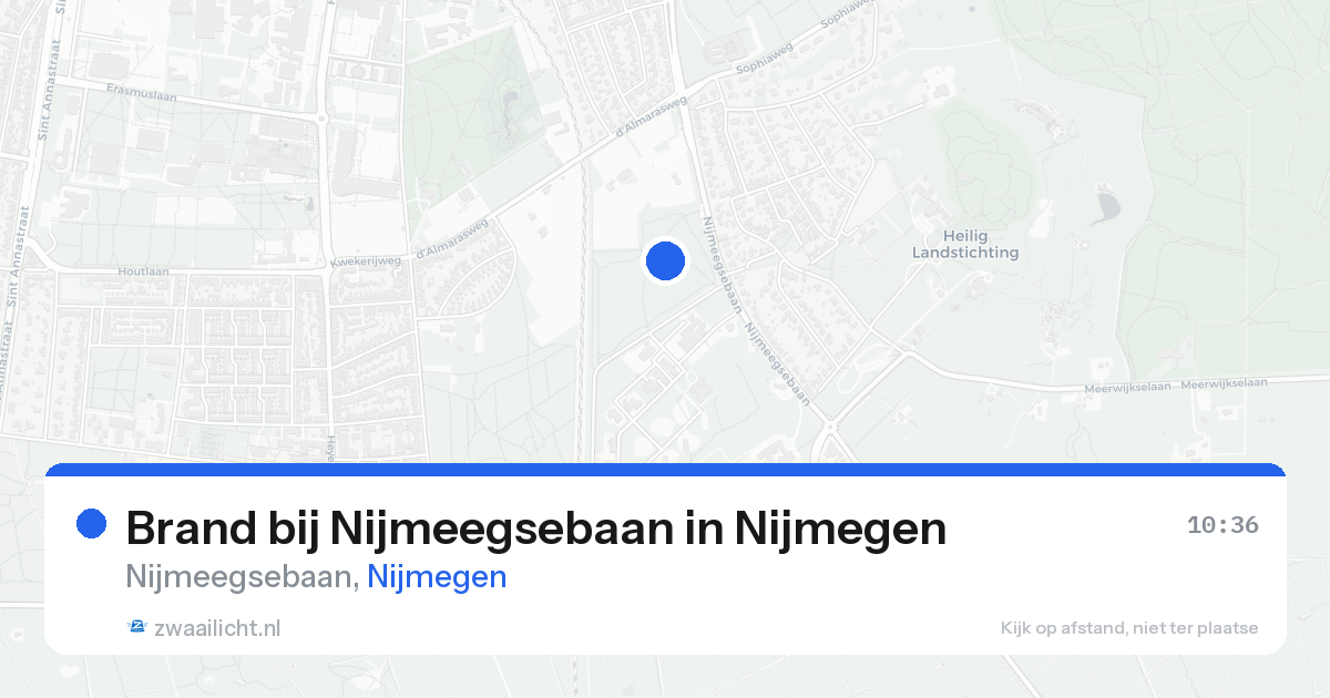 Brand bij Nijmeegsebaan in Nijmegen — 19 aug 2026