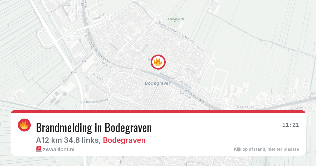 Brandmelding in Bodegraven — 1 aug 2026