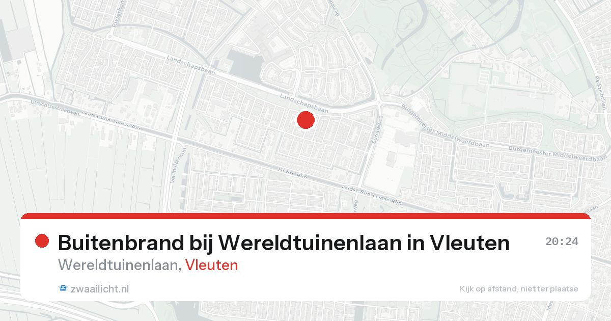 Buitenbrand bij Wereldtuinenlaan in Vleuten — 23 aug 2026
