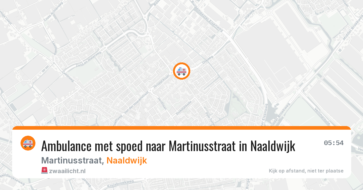 Ambulance met spoed naar Martinusstraat in Naaldwijk — 23 feb 2026