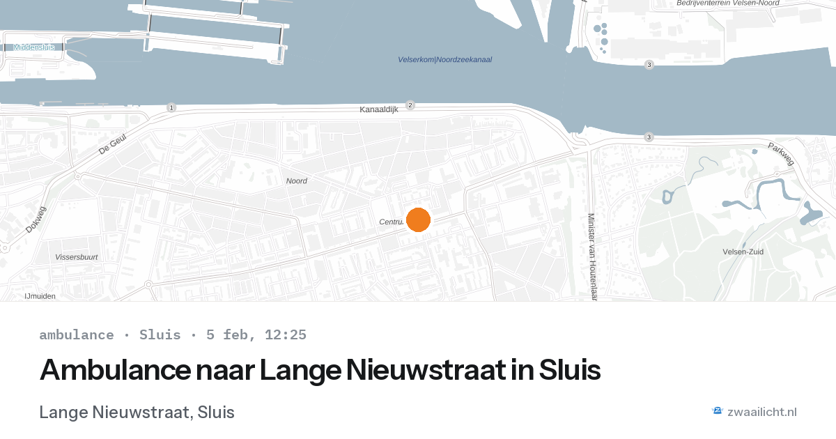 Ambulance naar Lange Nieuwstraat in Sluis — 5 feb 2026