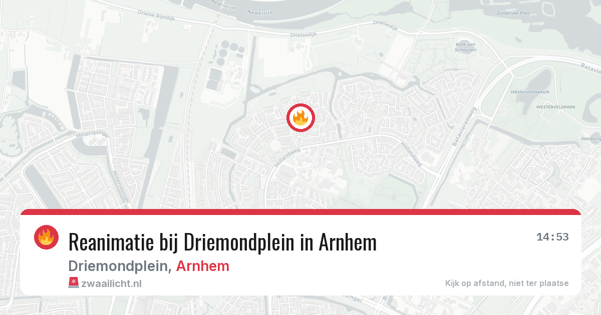 Reanimatie bij Driemondplein in Arnhem — 11 mei 2026