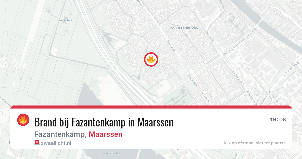 Brand bij Fazantenkamp in Maarssen — 6 apr 2026