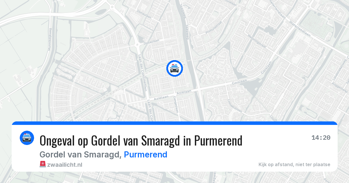 Ongeval op Gordel van Smaragd in Purmerend — 29 apr 2026