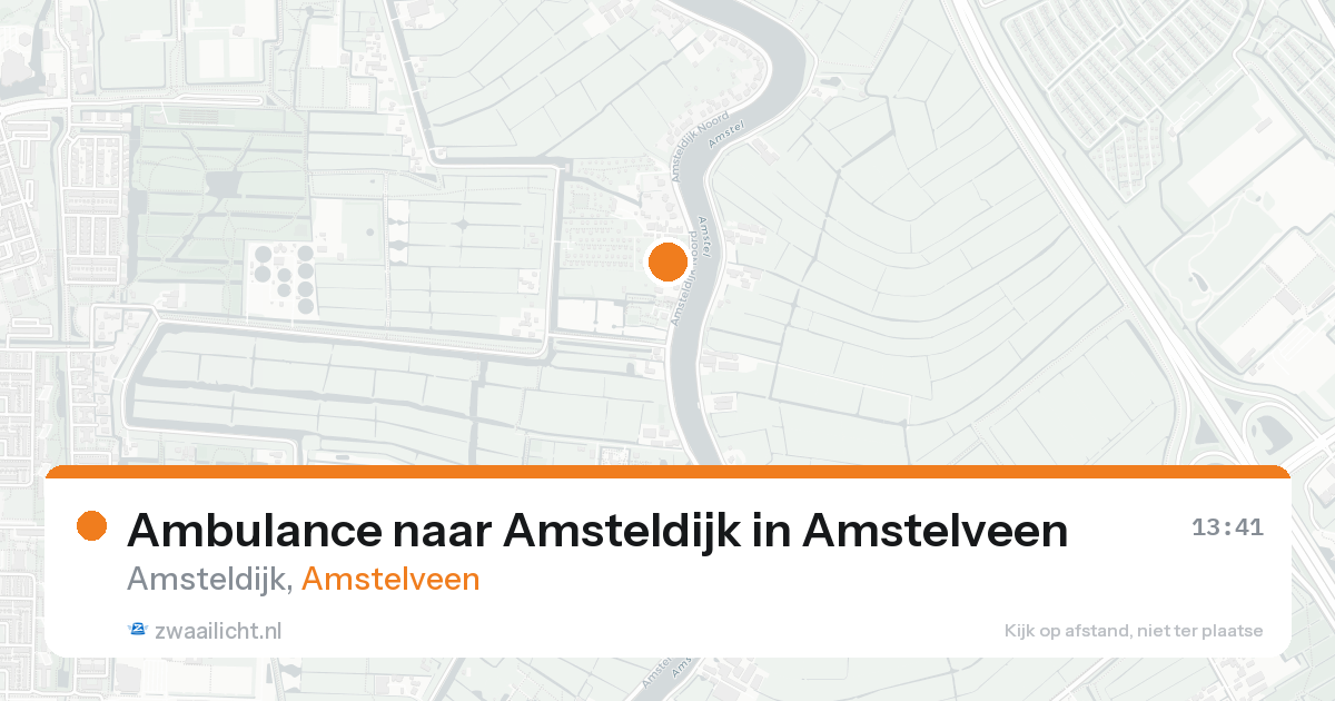 Ambulance naar Amsteldijk in Amstelveen — 21 aug 2026