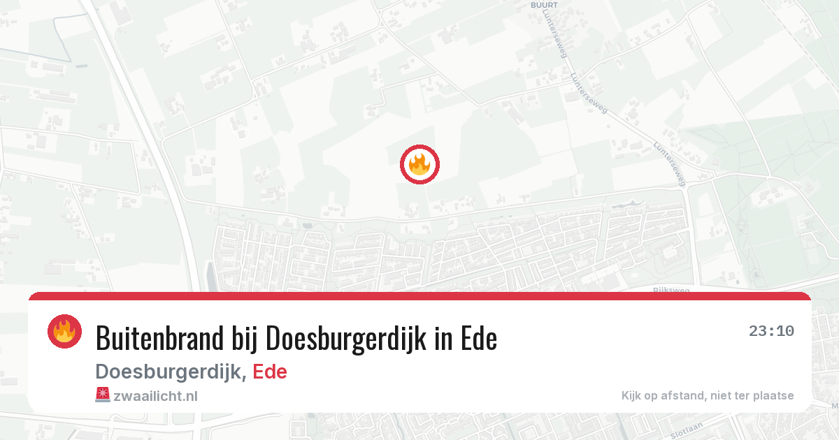 Buitenbrand bij Doesburgerdijk in Ede — 14 aug 2026