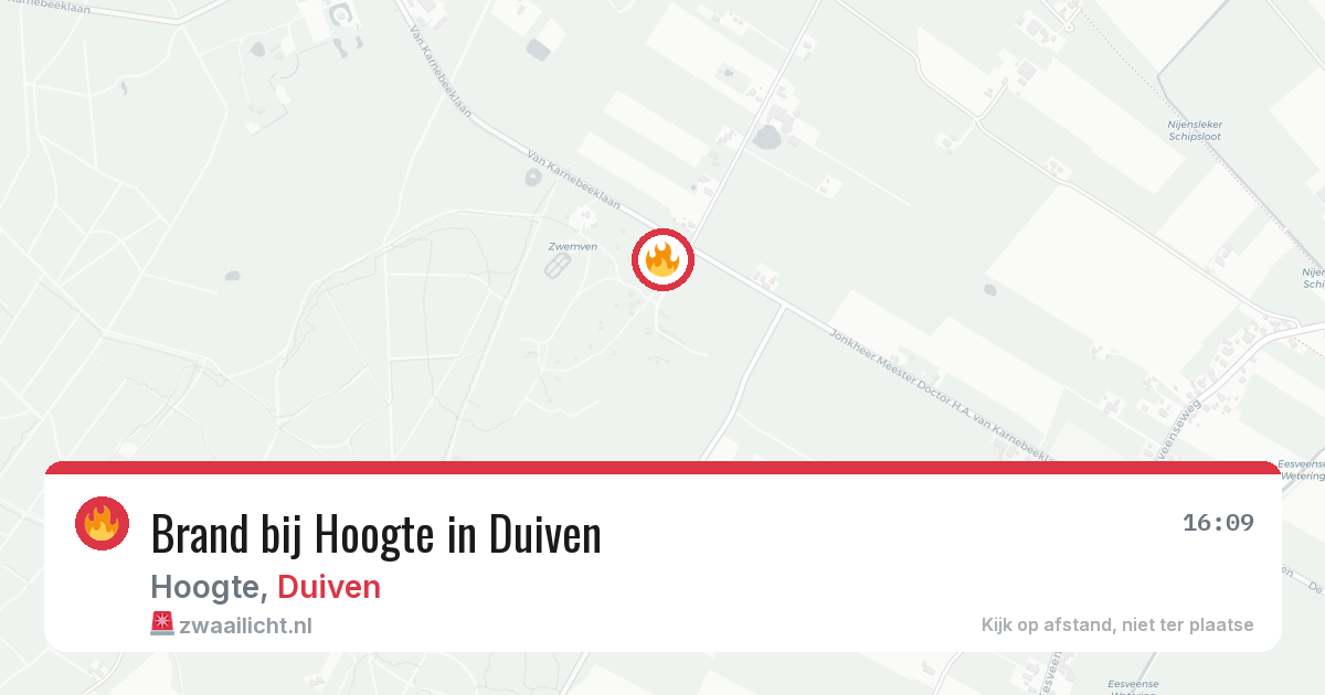 Brand bij Hoogte in Duiven — 11 jun 2026