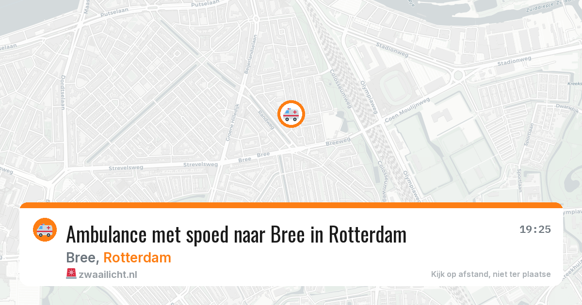 Ambulance met spoed naar Bree in Rotterdam — 28 mei 2026