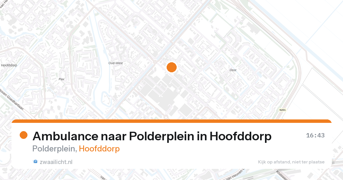 Ambulance naar Polderplein in Hoofddorp — 13 jun 2026