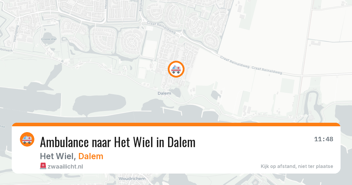Ambulance naar Het Wiel in Dalem — 8 aug 2026