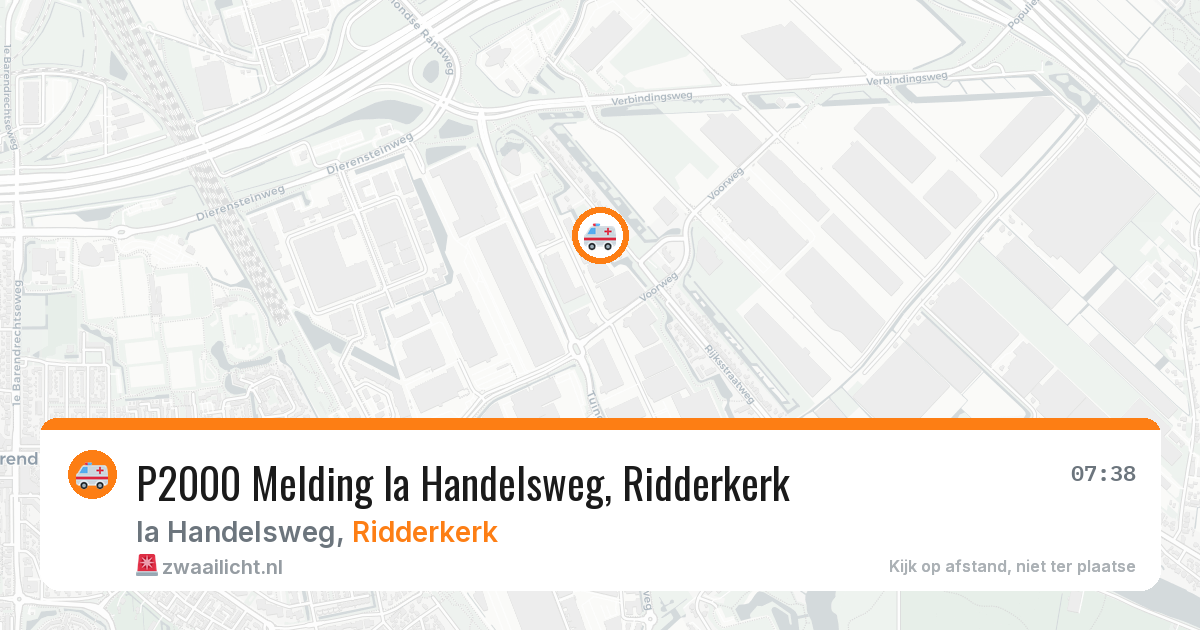 P2000 Melding Ia Handelsweg, Ridderkerk — 30 jan 2026