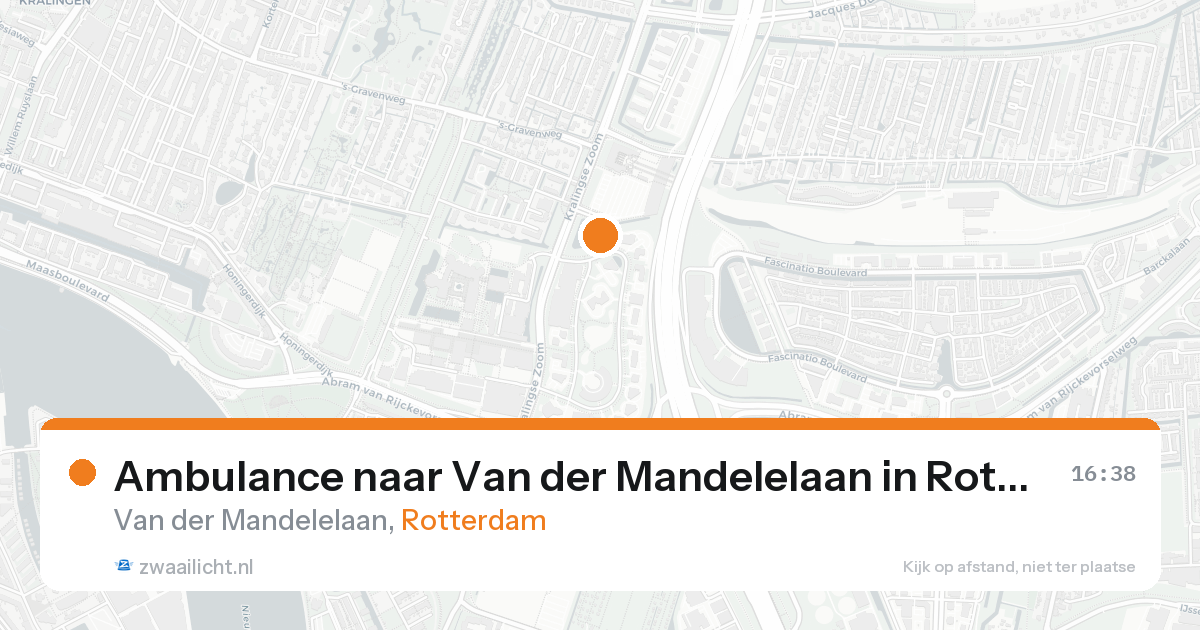 Ambulance naar Van der Mandelelaan in Rotterdam — 18 aug 2026