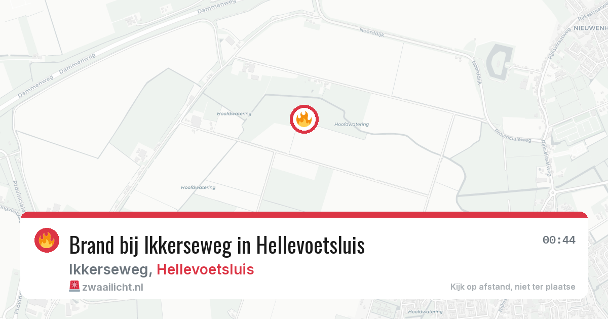 Brand bij Ikkerseweg in Hellevoetsluis — 8 mei 2026
