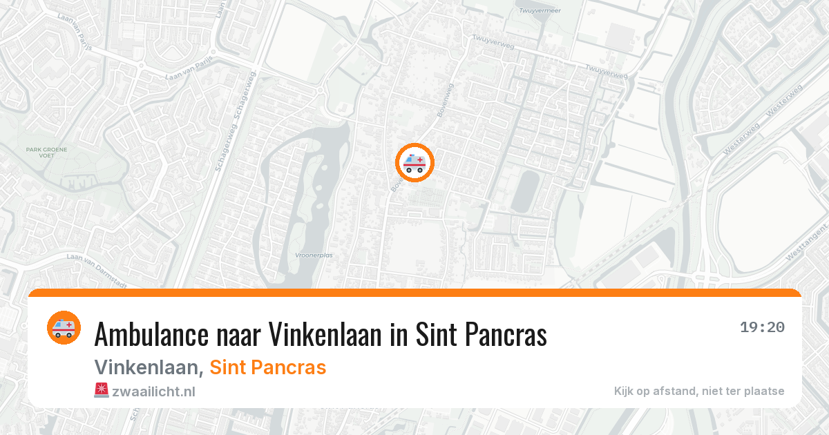 Ambulance naar Vinkenlaan in Sint Pancras — 18 mrt 2026