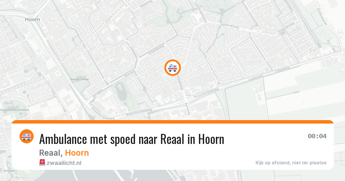 Ambulance met spoed naar Reaal in Hoorn — 24 jun 2026