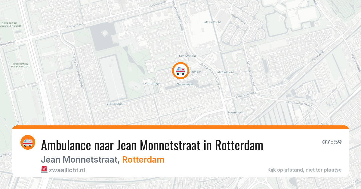 Ambulance naar Jean Monnetstraat in Rotterdam — 12 aug 2026