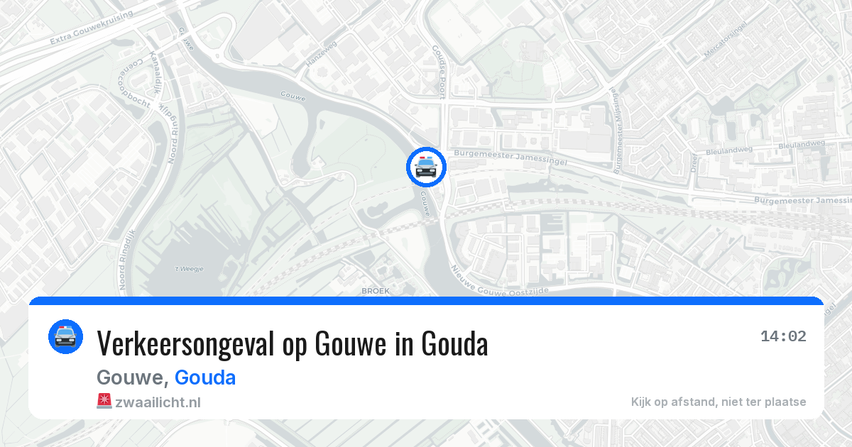 Verkeersongeval op Gouwe in Gouda — 29 mei 2026