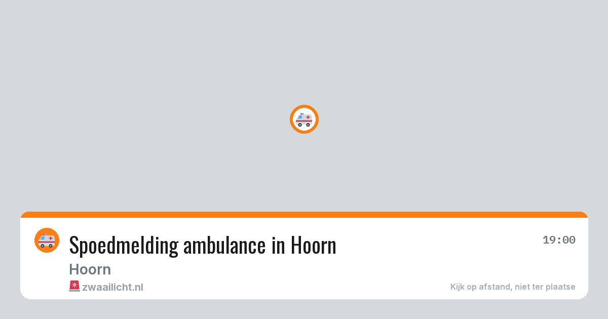 Spoedmelding ambulance in Hoorn — 7 jul 2026