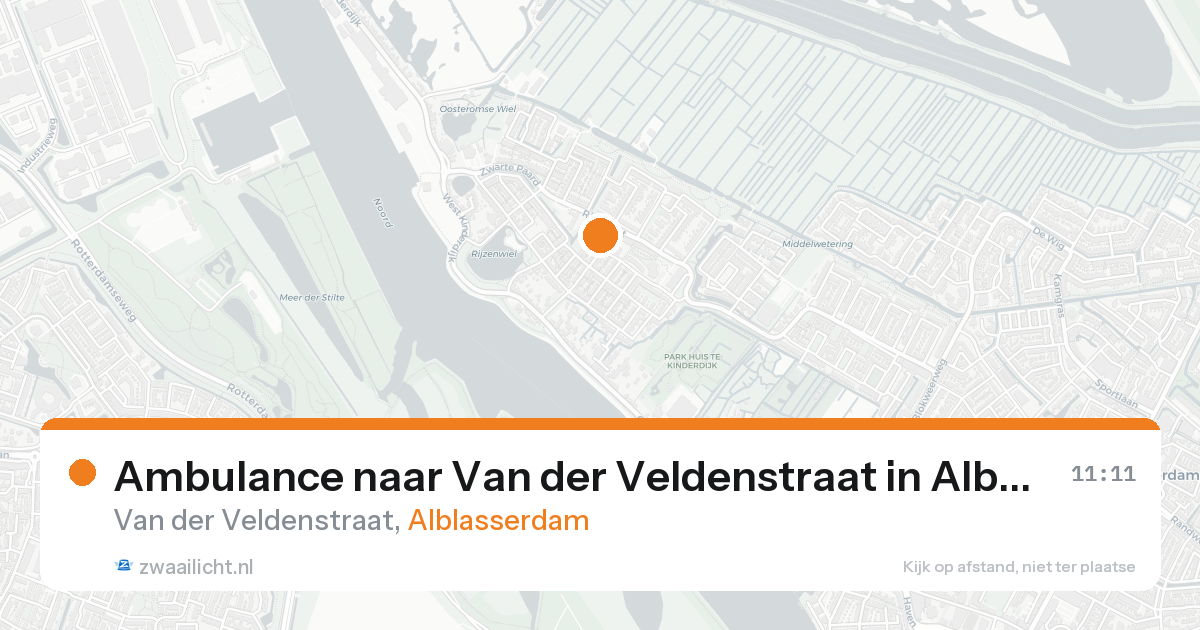 Ambulance naar Van der Veldenstraat in Alblasserdam — 31 jan 2026
