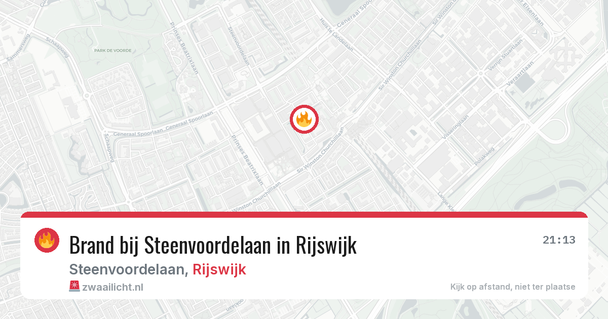 Brand bij Steenvoordelaan in Rijswijk — 2 jul 2026