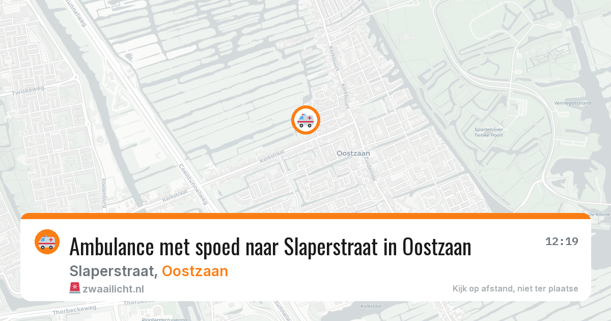 Ambulance met spoed naar Slaperstraat in Oostzaan — 14 jun 2026