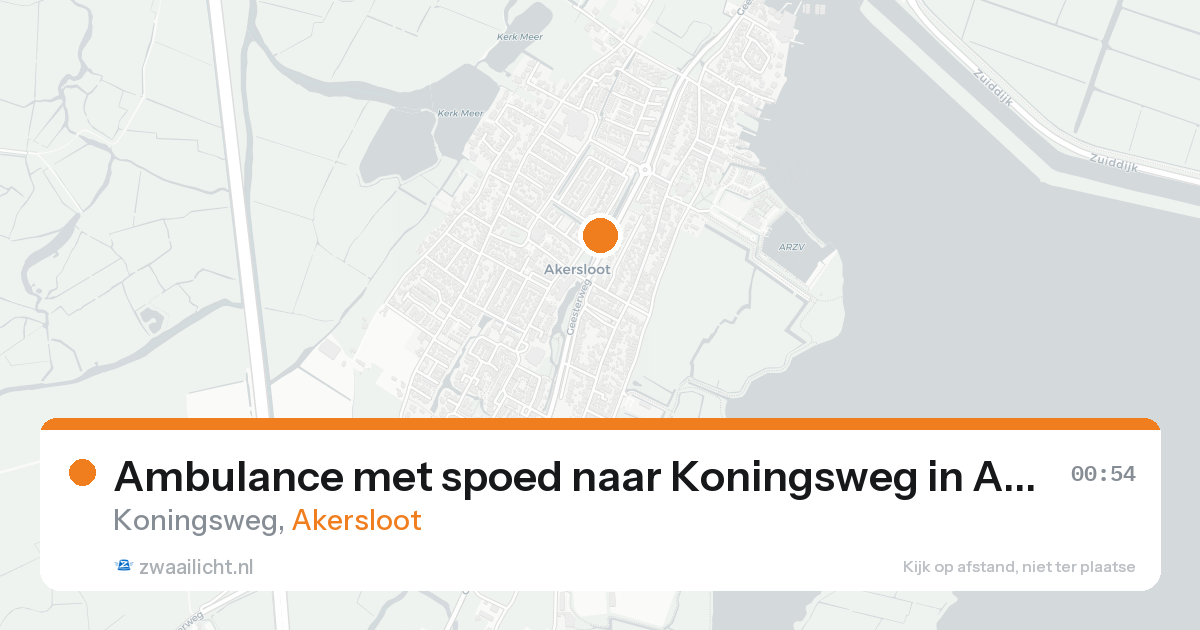 Ambulance met spoed naar Koningsweg in Akersloot — 31 mei 2026