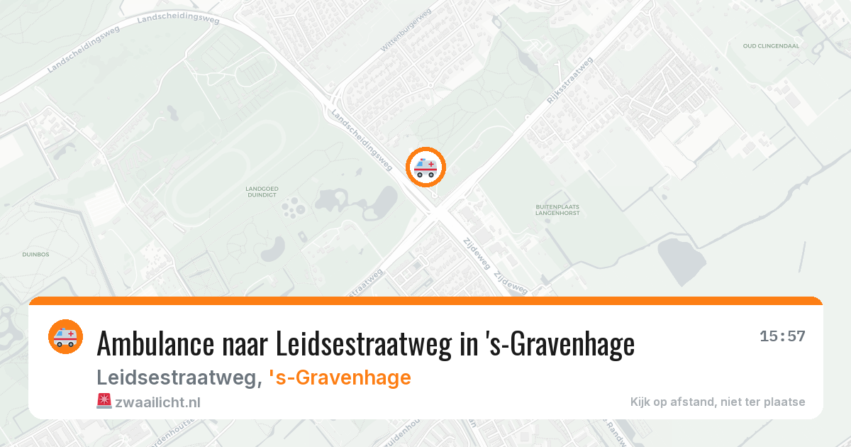 Ambulance naar Leidsestraatweg in 's-Gravenhage — 13 jul 2026