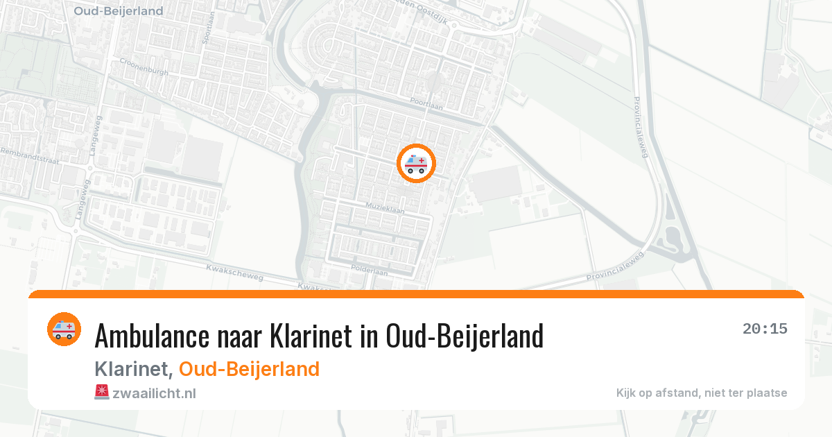 Ambulance naar Klarinet in Oud-Beijerland — 3 jul 2026