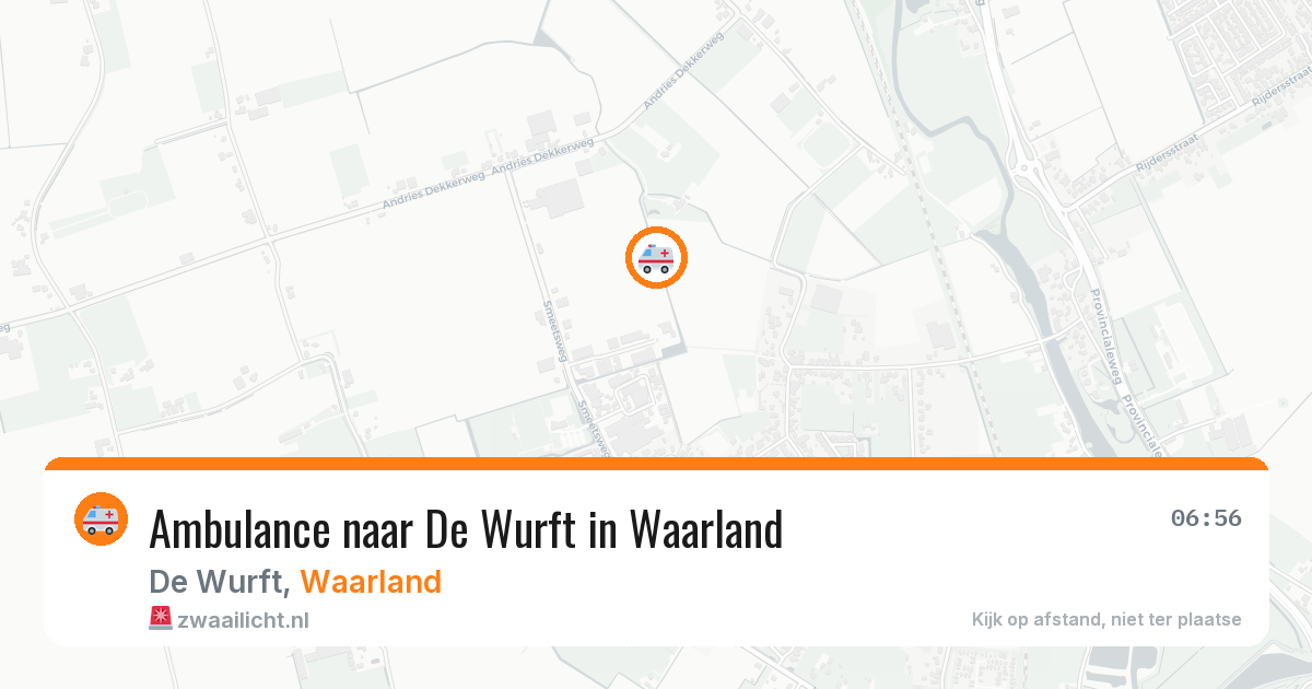 Ambulance naar De Wurft in Waarland — 13 jul 2026