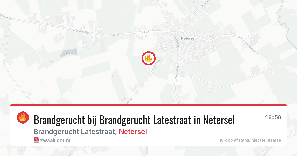 Brandgerucht bij Brandgerucht Latestraat in Netersel — 1 feb 2026