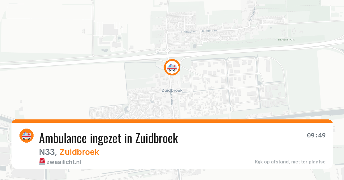 Ambulance ingezet in Zuidbroek — 5 mrt 2026 | 🚨 Zwaailicht.nl