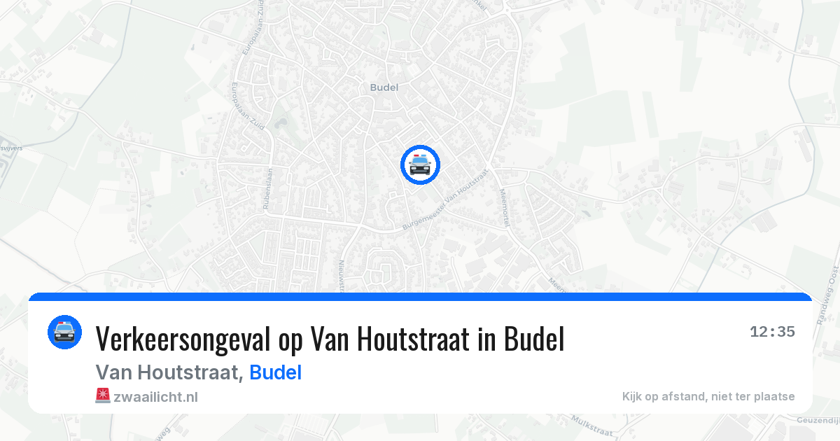 Verkeersongeval op Van Houtstraat in Budel — 28 mrt 2026