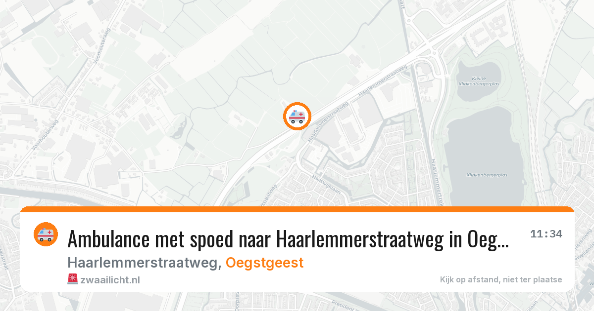Ambulance met spoed naar Haarlemmerstraatweg in Oegstgeest — 10 mei 2026